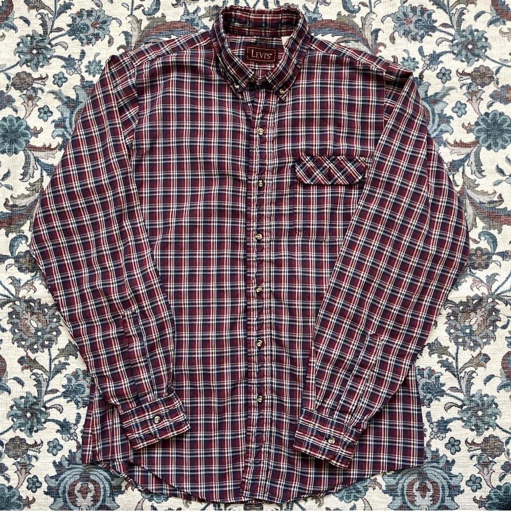True Vintage 70’s Levi's Men's Checkered Button-Down Shirt